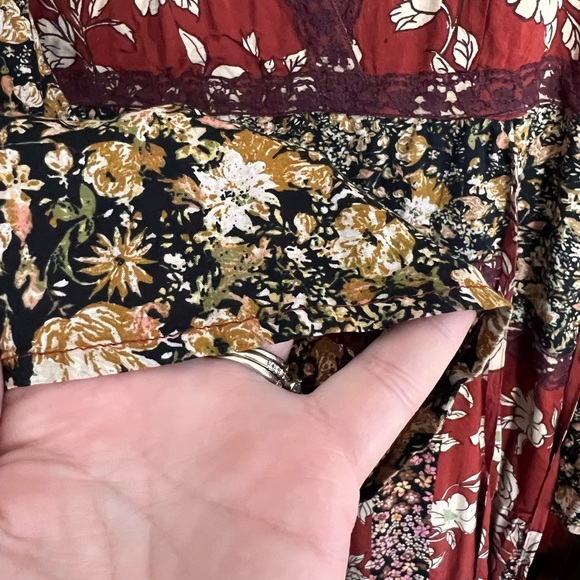 Free People Revolve Tilda Maxi Dress in Neutral Combo size Medium - Picture 7 of 11